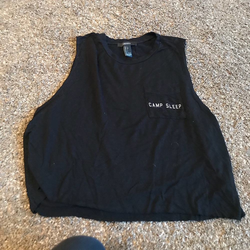 FOREVER 21 “Camp sleep” Sleeveless crop top